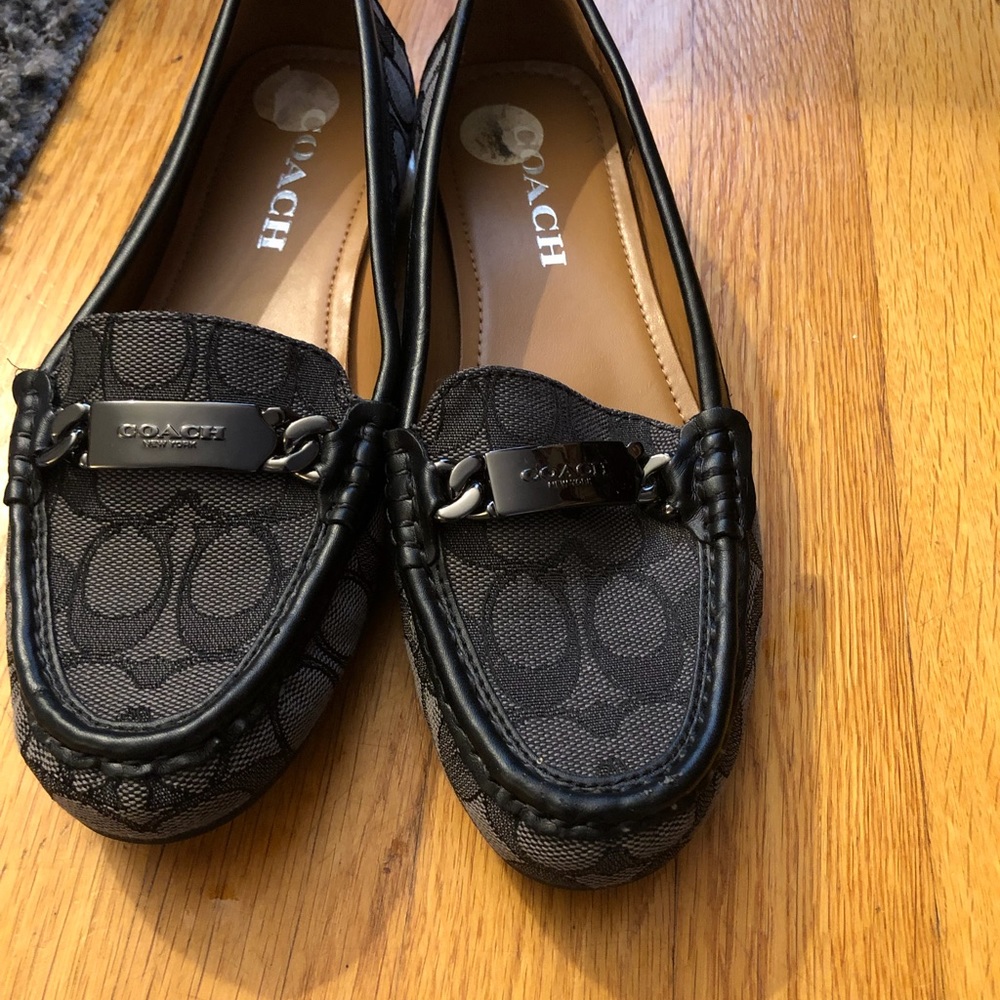 Gray/ black Coach loafers size 7B $70  . Worn twice